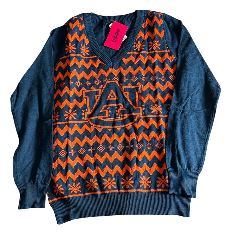 FOCO Auburn University Ugly Christmas Sweater‎ Women’s Size XL